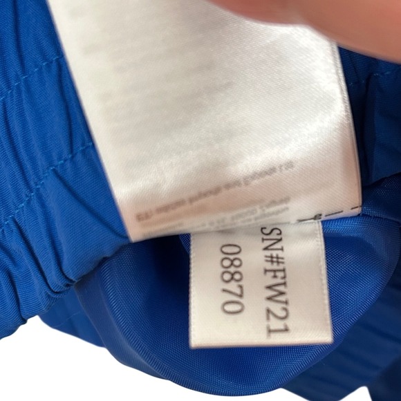 Reebok Cardi B Blue and White Cropped Track Jacket Windbreaker Women's 1X Sample - Picture 11 of 13